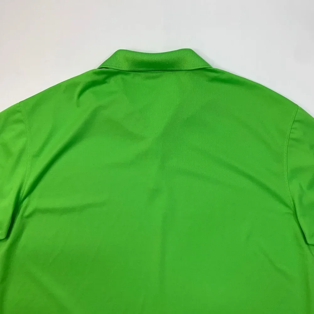 Nike Polo Shirt Men XL Extra Large Green Dri Fit Fred-A-Palooza Performance Golf